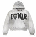 I Heart WAR HOODIE Stone / Washed Grey