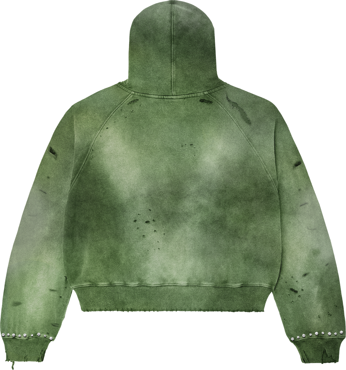 I Heart WAR  HOODIE Olive Green washed