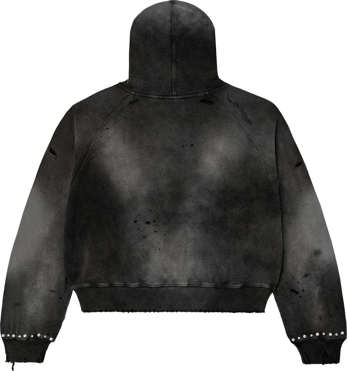 I Heart WAR  HOODIE Faded Black washed